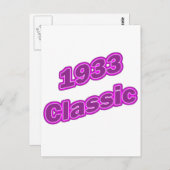 Klassisches Lila 1933 Postkarte (Vorne/Hinten)