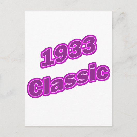 Klassisches Lila 1933 Postkarte (Vorderseite)