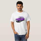 Klassisches lila Miniauto auf weißem T - Shirt (Vorne ganz)