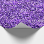 Klassisches lila Paisley-Verpackungs-Papier Geschenkpapier (Ecke)