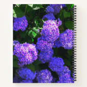 Klassisches Lila-realistisches Hydrangea Spiral No Notizblock (Rückseite)