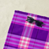 Klassisches Lila rosa Kariert Strandtuch (Beispiel)