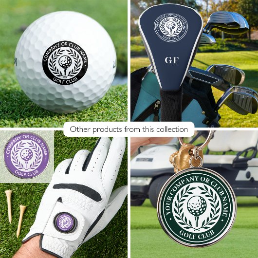 Klassisches Lila Set mit Personalisiertem Namen Golfball
