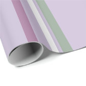Klassisches Lila- und grünes Streifenpapier Geschenkpapier (Rolleneckpunkt)