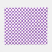 Klassisches Lila und weißes Muster Fleecedecke (Vorderseite (Horizontal))