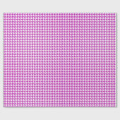 Klassisches lila-weißes Houndstooth-Muster Geschenkpapier (Flach)