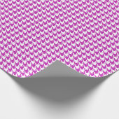 Klassisches lila-weißes Houndstooth-Muster Geschenkpapier (Ecke)