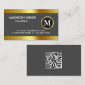 Klassisches Logo auf goldfarbenem Gradientenkreis Visitenkarte (Vorne/Hinten)