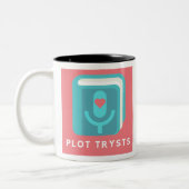 Klassisches Logo für Plot Trysts Zweifarbige Tasse (Links)
