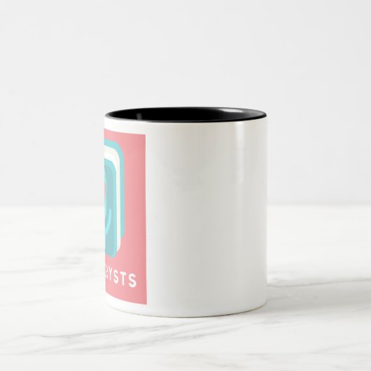 Klassisches Logo für Plot Trysts Zweifarbige Tasse (Mittel)