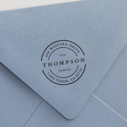 Klassisches Logo | Rücksendeadresse von Familienna Permastempel