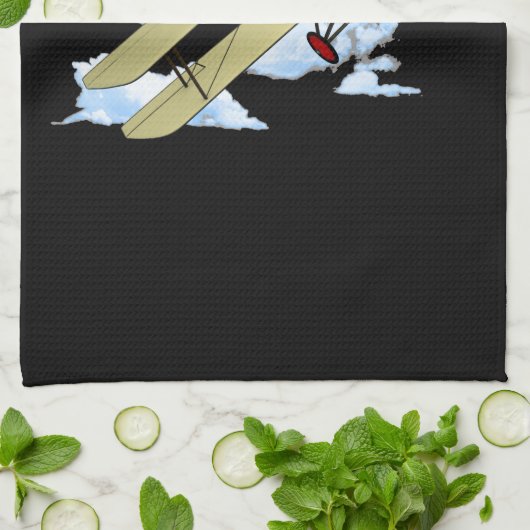 Klassisches Luftfahrzeug Geschirrtuch (Gefaltet)