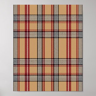 Klassisches Luxe-Karomuster-Kunstposter Poster