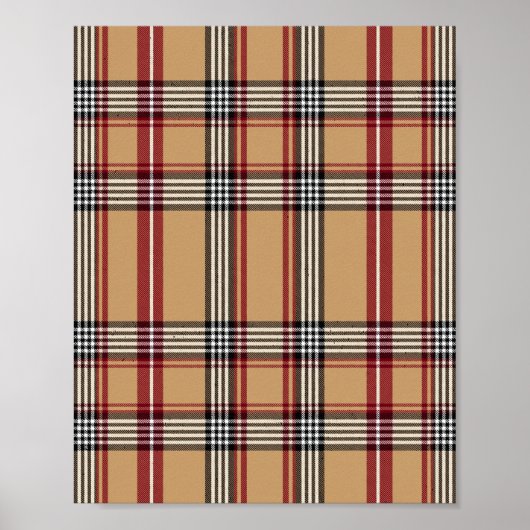 Klassisches Luxe-Karomuster-Kunstposter Poster (Vorne)
