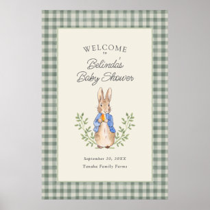 Klassisches Märchenbuch-Hasen-Sage-Baby-Shower-Wil Poster