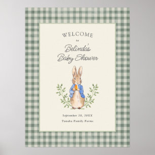 Klassisches Märchenbuch-Hasen-Sage-Baby-Shower-Wil Poster