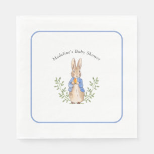 Klassisches Märchenbuch Kaninchen Blau Vintage Bab Serviette