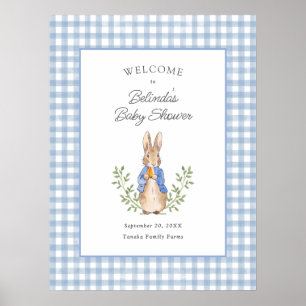 Klassisches Märchenhase-Baby-Shower-Willkommen Poster