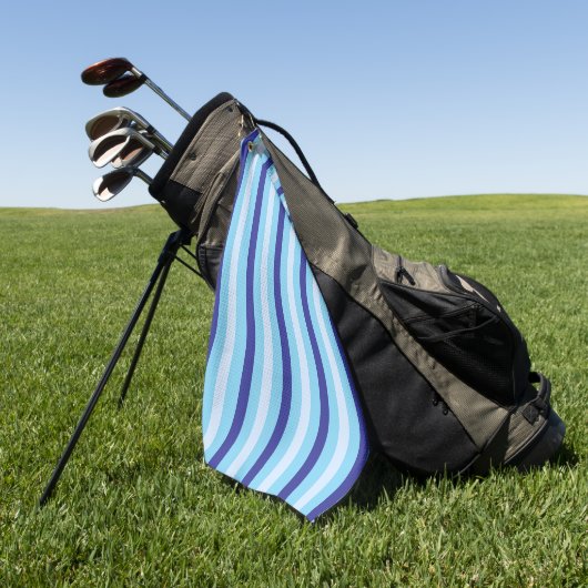Klassisches Marineblau und Türkis Golfhandtuch (Gras)