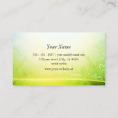 Klassisches Marmor Grüne abgerundete Dekoration Ex Visitenkarte (Rückseite)