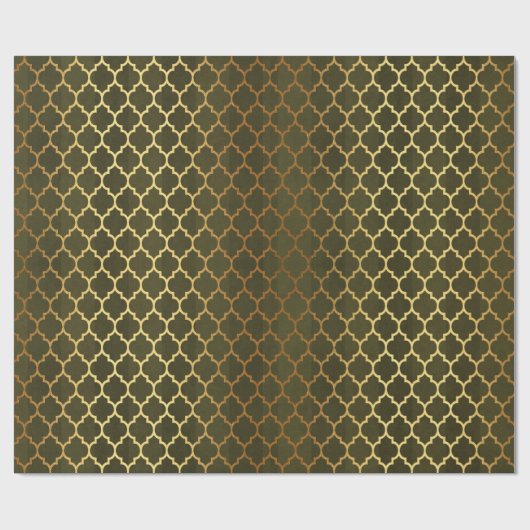 Klassisches marokkanisches Muster in Gold Wrapping Geschenkpapier (Flach)