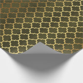 Klassisches marokkanisches Muster in Gold Wrapping Geschenkpapier (Ecke)