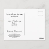 Klassisches Maroon Stripes-Geschäft Postkarte (Rückseite)