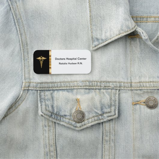 Klassisches medizinisches Symbol Namensschild (Beispiel)