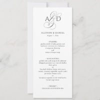 Klassisches Menü für klassische Hochzeiten mit ele