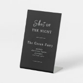 KLASSISCHES MENÜ FÜR SCHWARZE UND WEISSE BAR SOCKELSCHILD (Vorderseite)