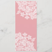 Klassisches Menü mit weißer Spitze Menükarte (Rückseite)