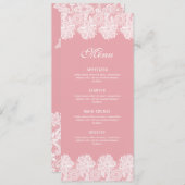 Klassisches Menü mit weißer Spitze Menükarte (Vorne/Hinten)