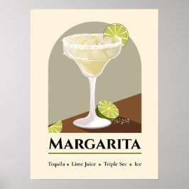 Klassisches mexikanisches Margarita-Rezept mit Sal Poster