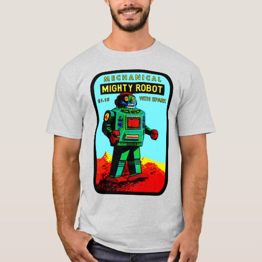Klassisches "Mighty Robot" T-Shirt (Vorderseite)