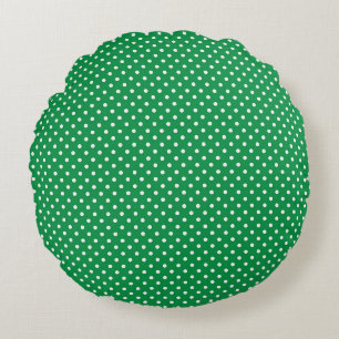 Klassisches Mikro-Polka-Dot-Nahtlos-Muster Rundes Kissen