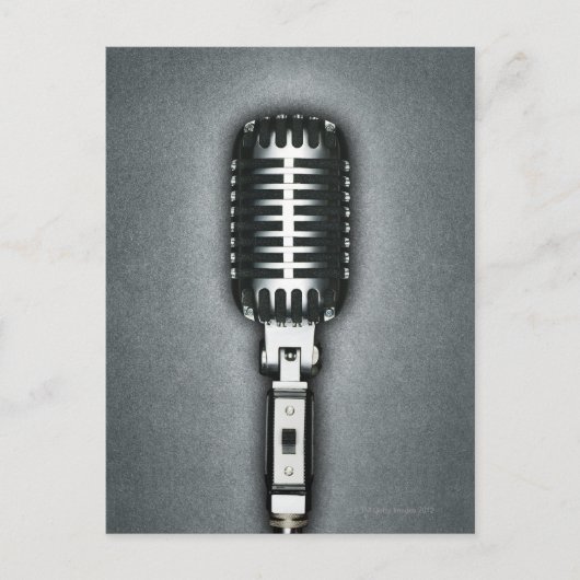 Klassisches Mikrofon Postkarte (Vorderseite)
