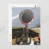 Klassisches Mikrofon Postkarte (Vorne/Hinten)