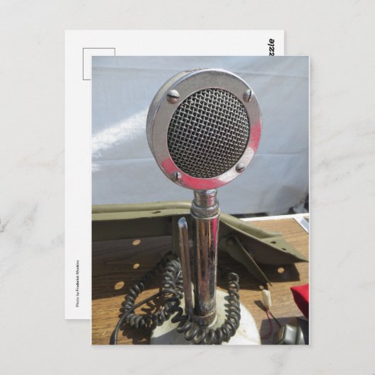 Klassisches Mikrofon Postkarte (Vorne/Hinten)