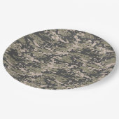 Klassisches Militärdigital-Camouflage-Muster Pappteller (Schrägansicht)