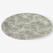 Klassisches Militärdigital-Camouflage-Muster Pappteller (Schrägansicht)