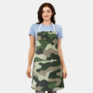 Klassisches militärisches Camouflage-Muster in Erd Schürze