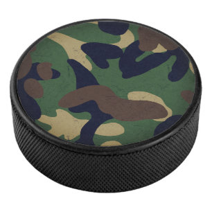 Klassisches militärisches Tarnmuster Eishockey Puck