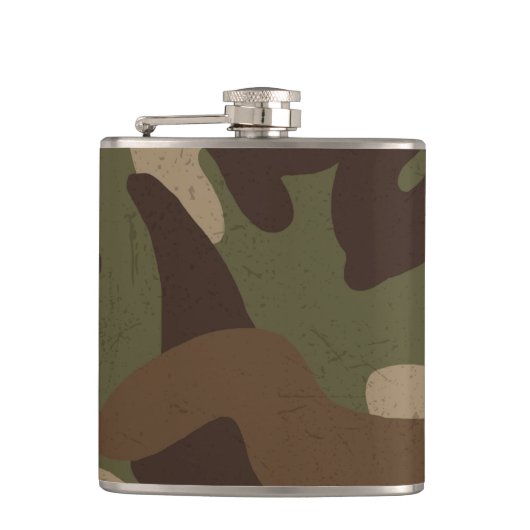 Klassisches militärisches Tarnmuster Flachmann (Vorderseite)