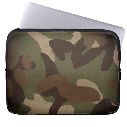 Klassisches militärisches Tarnmuster Laptopschutzhülle (Vorderseite)