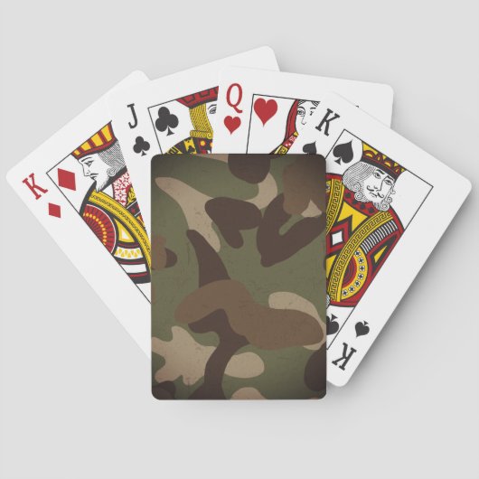 Klassisches militärisches Tarnmuster Spielkarten (Rückseite)
