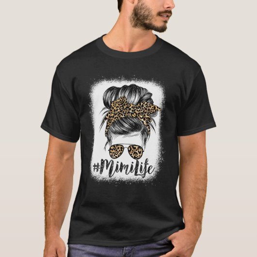 Klassisches Mimi-Leben mit Leopard-Muster-Schatten T-Shirt (Vorderseite)