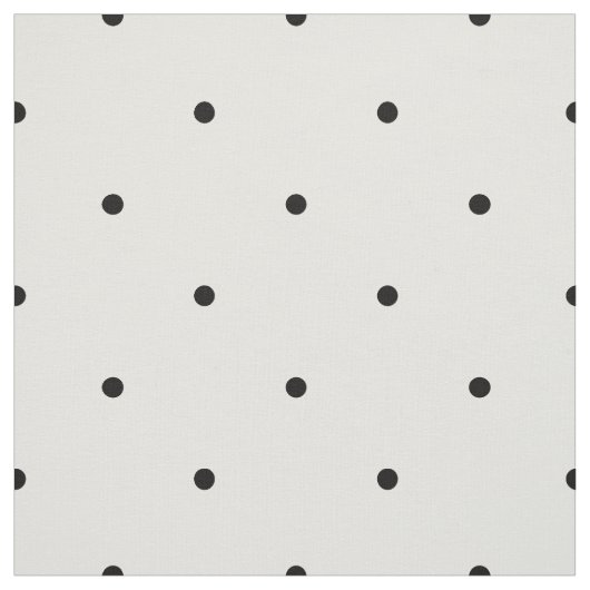 Klassisches Mini Black & Vanilla Polka Dots Muster Stoff (Muster)