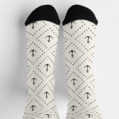 Klassisches Minimal Ankermuster Socken (Oben)
