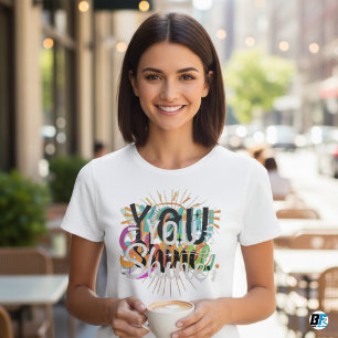 Klassisches Minimal-T-Shirt für Frauen 'You Shine' T-Shirt