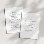Klassisches Minimalistisch in einer Hochzeitsfeier Einladung